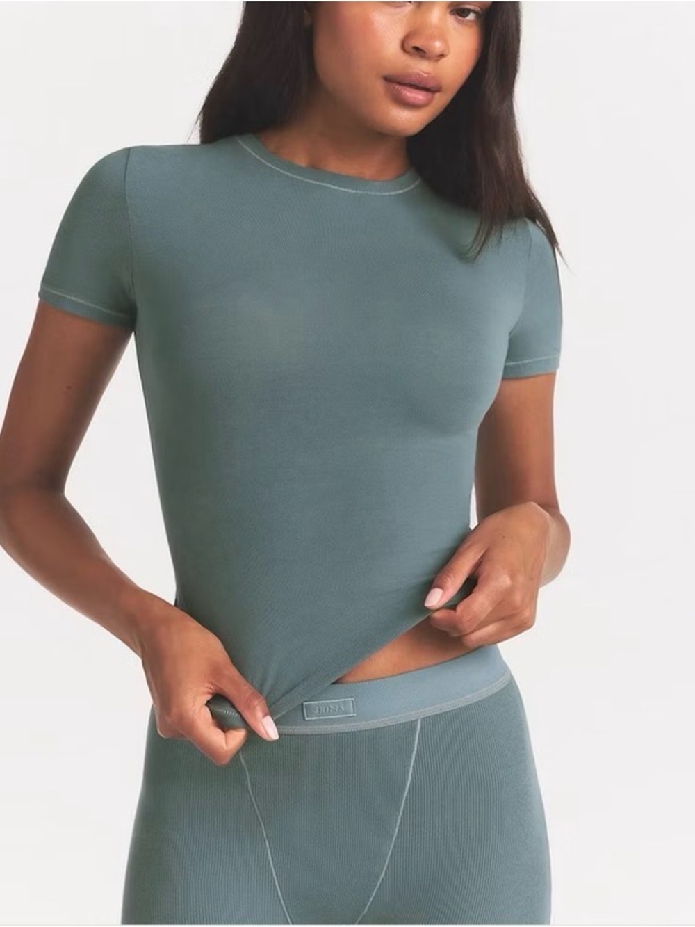 SKIMS Cotton Jersey T-Shirt Grey Medium NWT IN PACKAGE